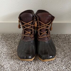 Sperry Dark Brown and Black Duck Boots
